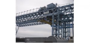 Portique de manutention pour colis lourds du Port Autonome de Strasbourg au Terminal de Lauterbourg